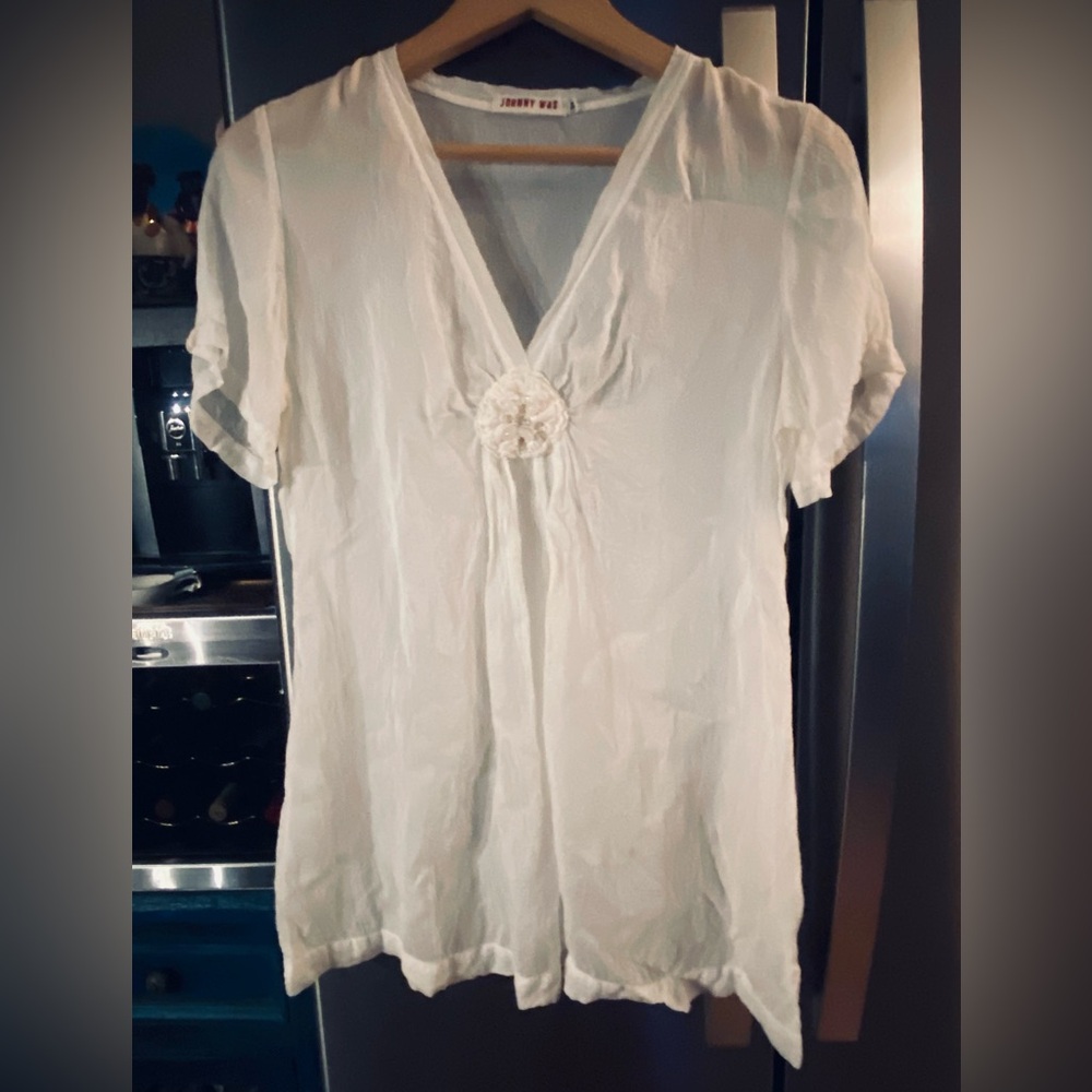 Johnny Was White Blouse
